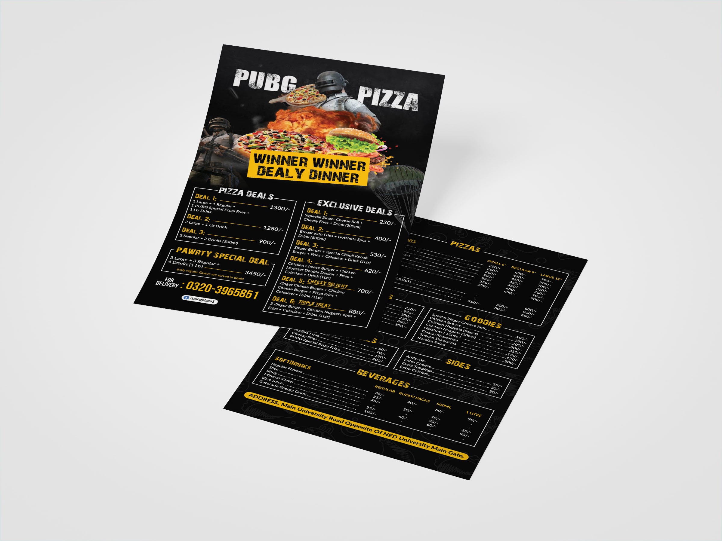 Modern double vertical flyer design sample in California