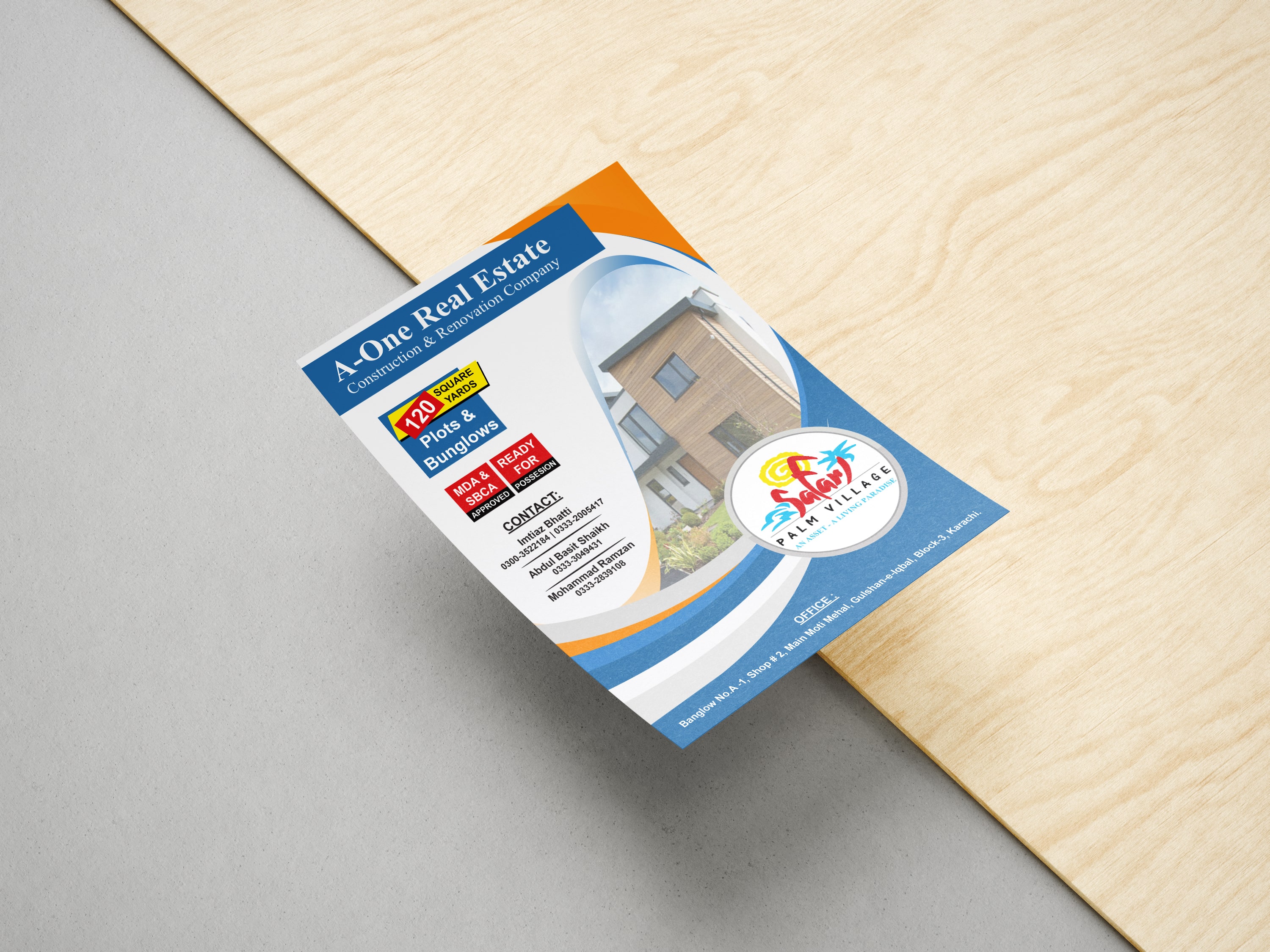 A5 modern flyer design California marketing