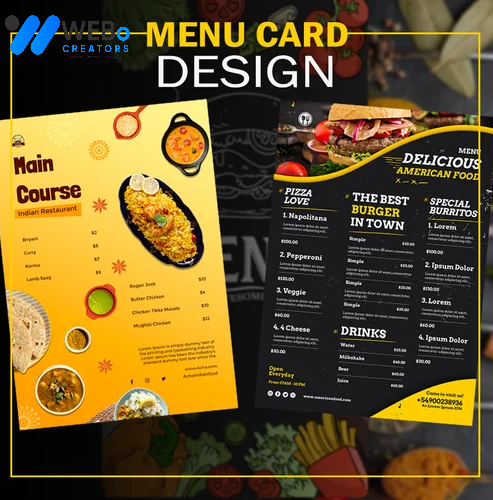Restaurant digital menu board California menu printing services online food menu design 2026